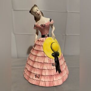 Vintage Goldscheider Everlast Co. USA Southern Belle 1940’s Ceramic Figurine